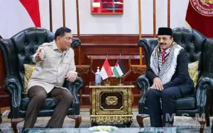 Perkuat Hubungan Bilateral, Menhan Sjafrie Sjamsoeddin Sambut Kunjungan Dubes Palestina di Jakarta
