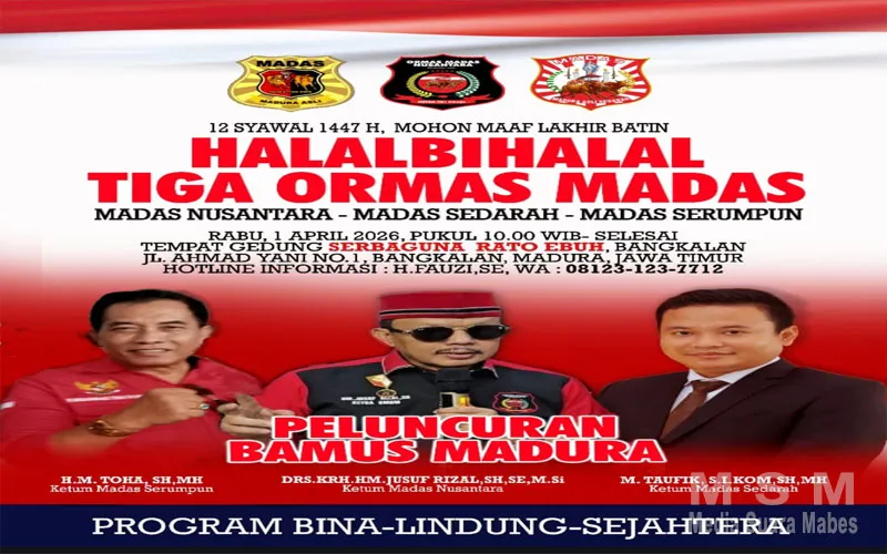 Tiga Ormas Madas Gelar Halalbihalal Sekaligus Launching Bamus Madura