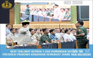 Presiden Prabowo Beri Taklimat ke 1.500 Komandan Satuan TNI di Unhan, Perkuat Soliditas Nasional