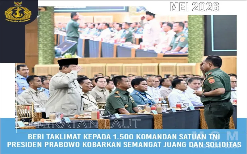 Presiden Prabowo Beri Taklimat ke 1.500 Komandan Satuan TNI di Unhan, Perkuat Soliditas Nasional
