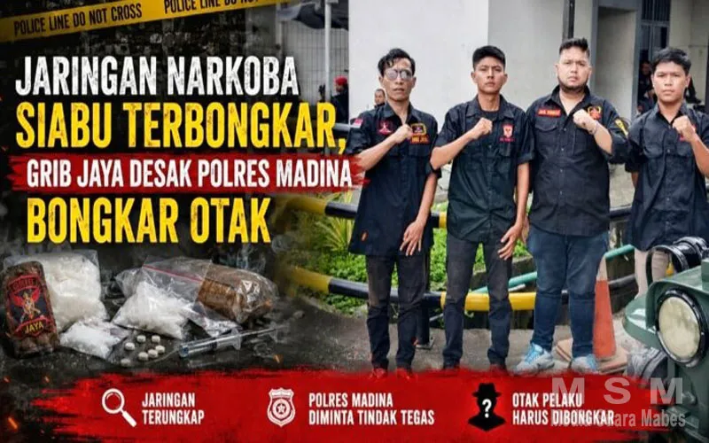 Penangkapan Bandar Narkoba di Siabu, GM GRIB Jaya Duga Ada Jaringan Terorganisir Dan Desak Polres Madina Bongkar Aktor Besar dibaliknya