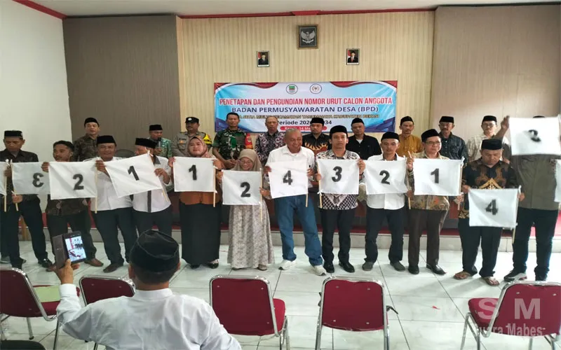 Penetapan dan Pengukuhan Nomor Urut Calon BPD Desa Setiamulya Digelar di Aula Kantor Desa