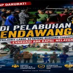 Tanggap Darurat di Pelabuhan Kendawangan, Prajurit Lanal Ketapang Bersama Forkopimcam Evakuasi ABK Kapal Nelayan