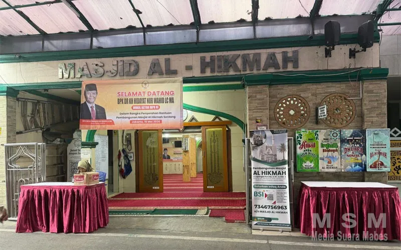 Sambut Wakil Ketua MPR RI Hidayat Nur Wahid, Satgas FKKPBM dan Ketua DPC Jakarta Pusat Busrial Sukseskan Penyerahan Bantuan Masjid Al-Hikmah Serdang