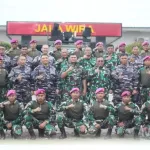 Prajurit Kompi Komposit Marinir Natuna Sambut Hangat Kunker Pangkogabwilhan I di Garda Terdepan NKRI