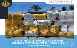 Tim Gabungan TNI AL, BAIS, dan Bea Cukai Sita 110 Koli Pakaian Bekas Ilegal di Jalinsum