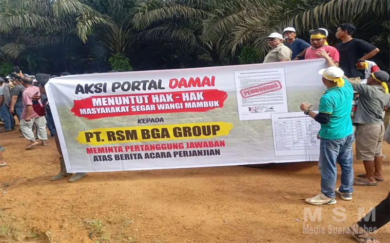 Warga Segar Wangi Duduki Lahan PT RSM BGA Group, Tuntut 20 Persen Plasma