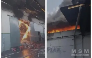 Gudang PT Surya Pasifik di Cengkareng Terbakar, 12 Unit Damkar Dikerahkan