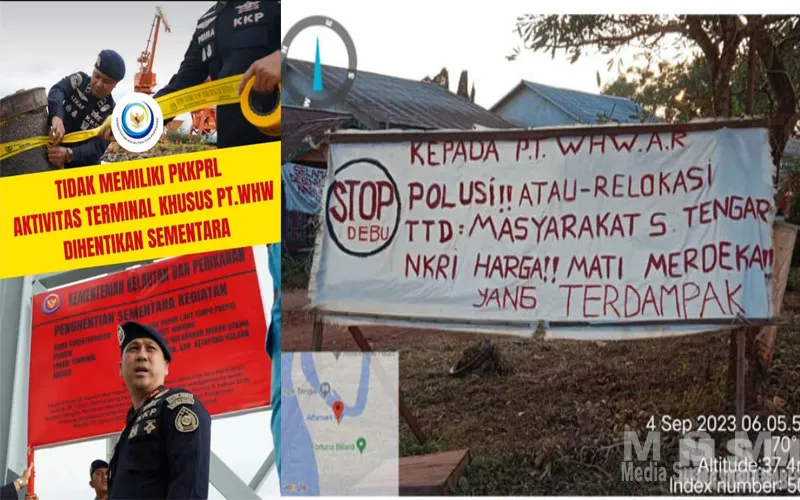 Diduga PT.WHW AR Perusak Lingkungan Hidup, Gunakan Tersus Tidak Berizin PKKPR Laut