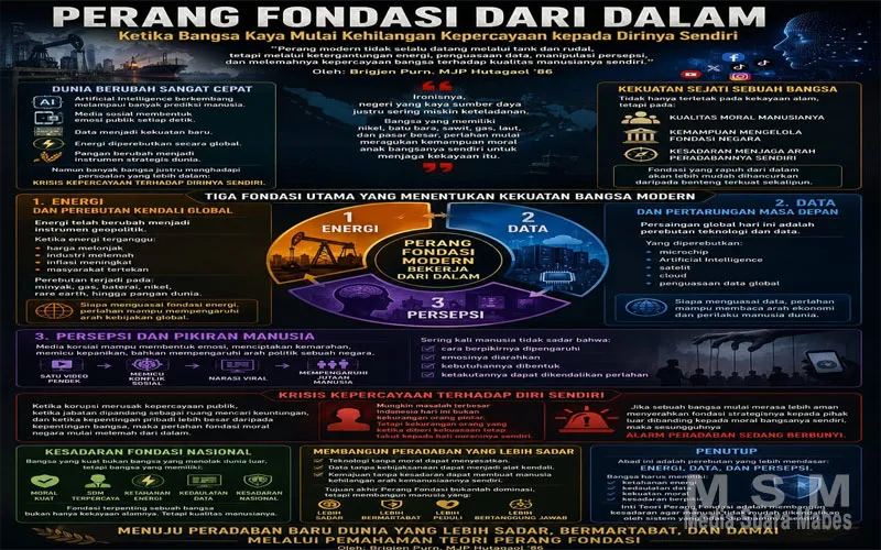 PERANG FONDASI DARI DALAM: Ketika Bangsa Kaya Mulai Kehilangan Kepercayaan kepada Dirinya Sendiri