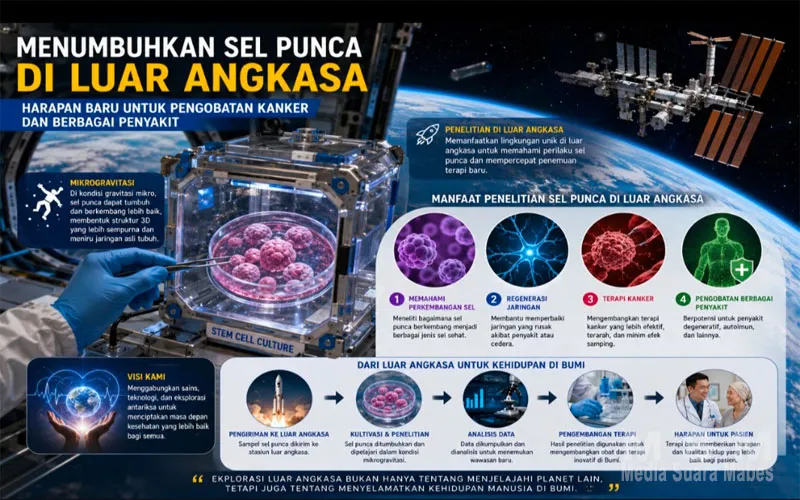 Menumbuhkan Sel Punca di Luar Angkasa: Harapan Baru untuk Pengobatan Kanker dan Berbagai Penyakit