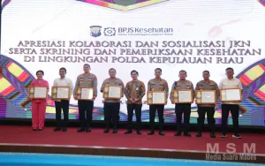 Polda Kepri Raih Penghargaan BPJS Kesehatan, Perkuat Sinergi Dukung Keberhasilan Program JKN