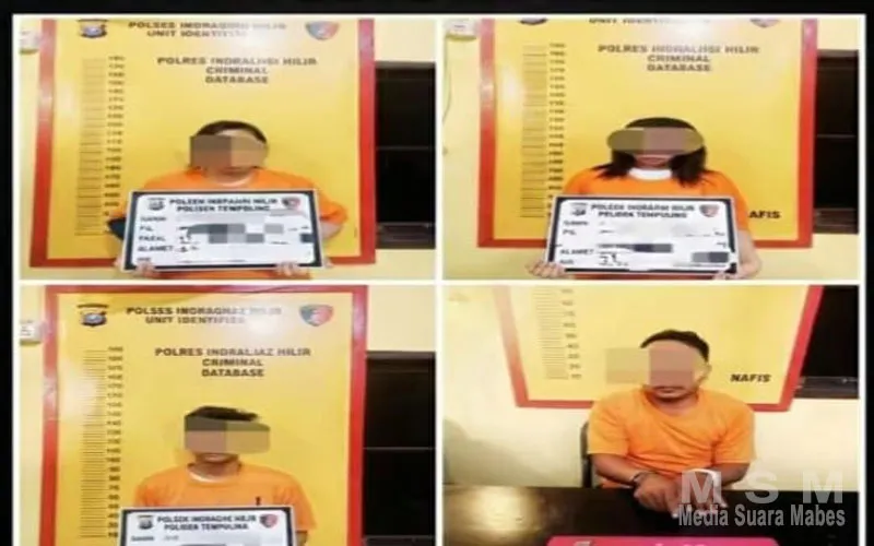 Komitmen Berantas Narkoba, Polsek Tempuling Amankan Empat Tersangka dan Puluhan Barang Bukti