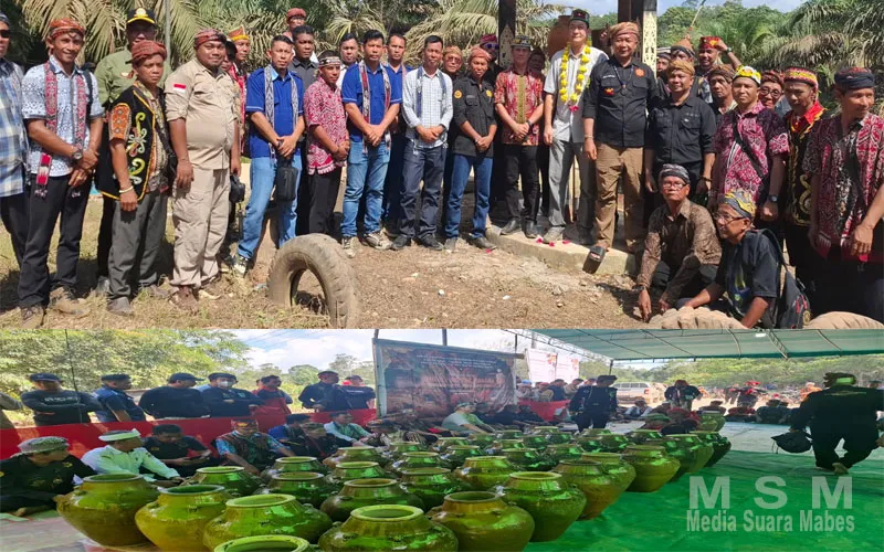 Polsek Jelai Hulu Bersama TNI dan Instansi Terkait Laksanakan Pengamanan Pembukaan Portal Adat Akses PT. FAPE dan PT. USP