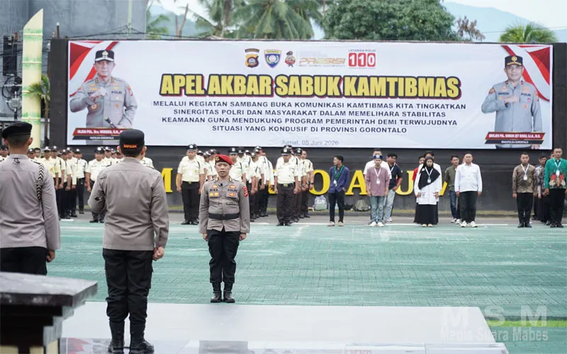 Polda Gorontalo Gelar Apel Akbar Sabuk Kamtibmas, Perkuat Sinergi Jaga Stabilitas Daerah