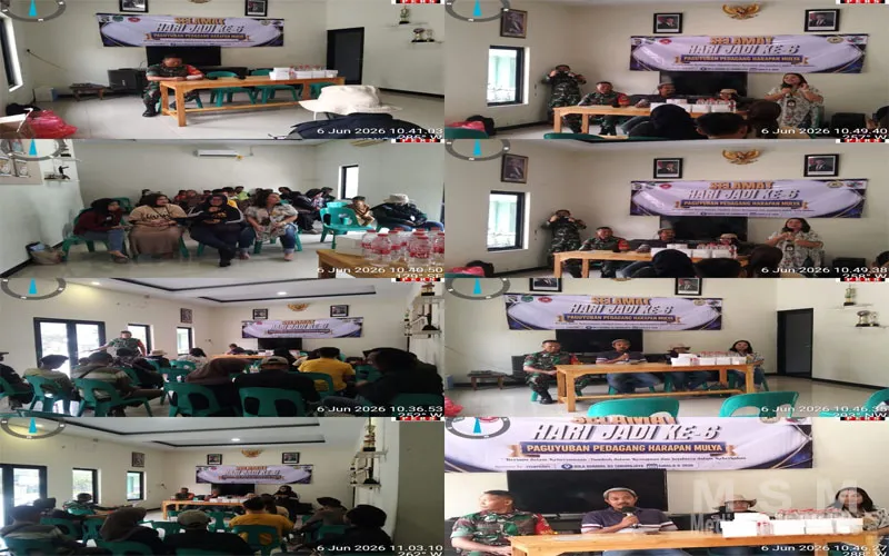Paguyuban Pedagang Harapan Mulya Rayakan Hari Jadi ke-6 di Aula Koramil 02 Tarumajaya