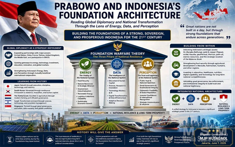 Prabowo dan Arsitektur Fondasi Indonesia: Membangun Energi, Data, dan Persepsi untuk Menghadapi Abad ke-21