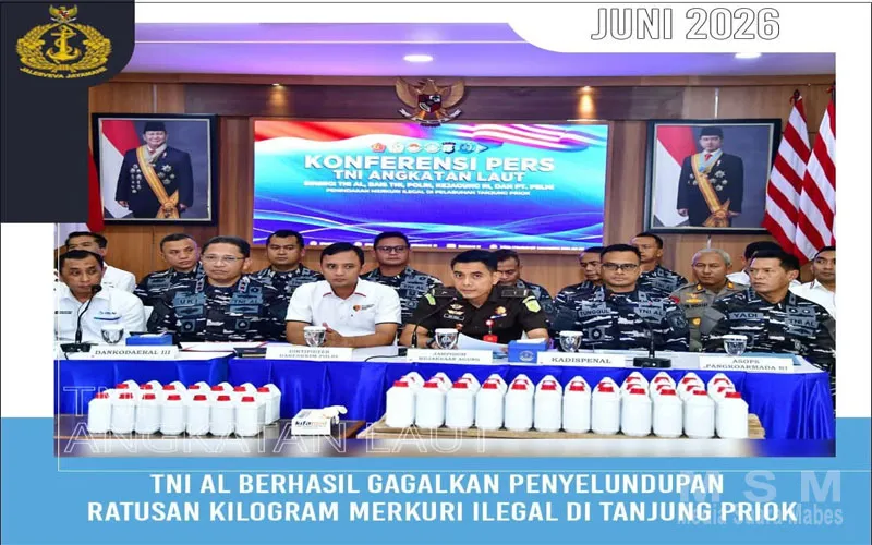 TNI AL Gagalkan Penyelundupan 544 Kg Merkuri Ilegal di Tanjung Priok, Potensi Kerugian Negara Rp1,5 Miliar