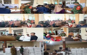 Warga Desa Setia Mulya Padati Kantor Desa untuk Menerima Bantuan BPMPT PKH