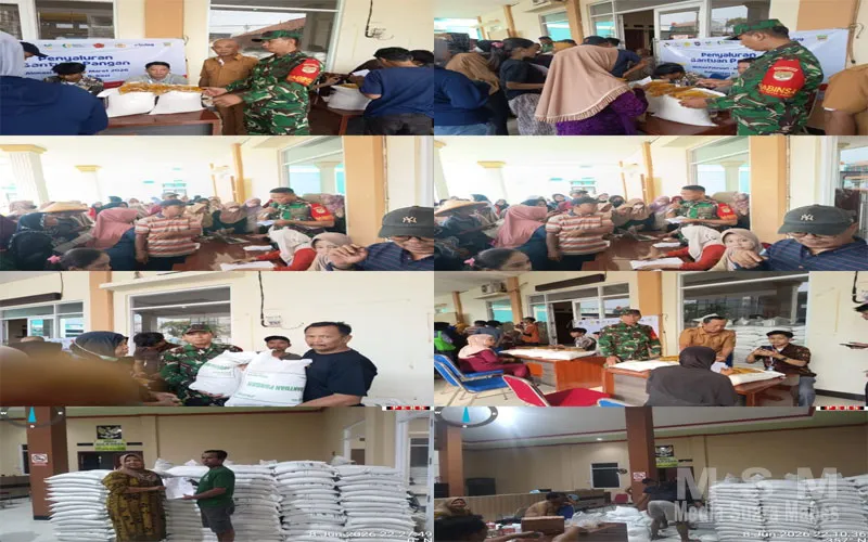 Warga Desa Setia Mulya Padati Kantor Desa untuk Menerima Bantuan BPMPT PKH