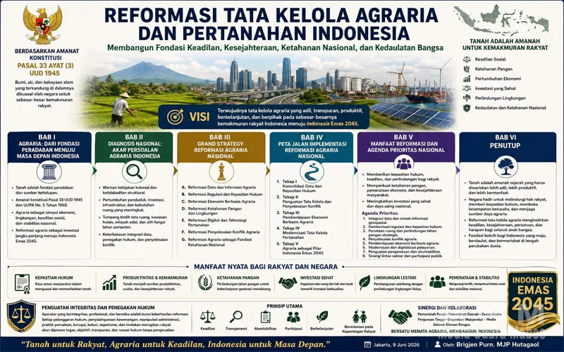 Reformasi Tata Kelola Agraria Dinilai Jadi Fondasi Keadilan dan Kesejahteraan Menuju Indonesia Emas 2045
