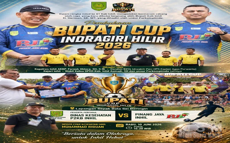 Bupati Cup Indragiri Hilir 2026 Resmi Dibuka, Jadi Ajang Pemersatu Masyarakat dalam Milad ke-61 Kabupaten Inhil