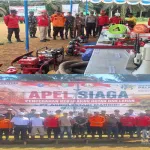 Kapolsek Nanga Tayap Hadiri Apel Siaga Karhutla dan Penandatanganan MoU Kerja Sama Pencegahan Kebakaran Hutan dan Lahan