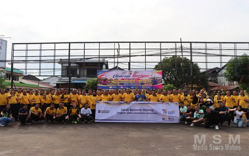 Dalam Rangka Hari Bhayangkara Ke-80, Polres Ketapang Bersama Bank Mandiri Taspen Gelar Senam Bersama dan Pemeriksaan Kesehatan Gratis