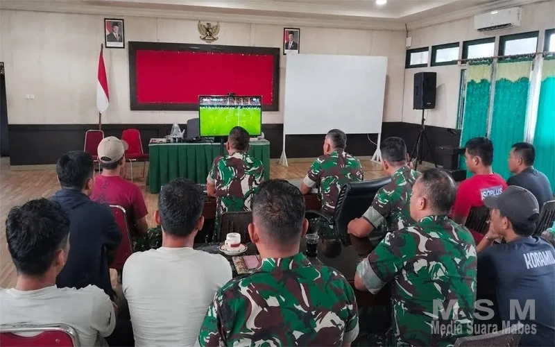 Kodim 1202/Singkawang Gelar Nobar Piala Dunia, Pererat Kebersamaan dan Dukung UMKM Lokal
