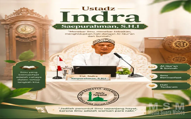 Menjadikan Hijrah sebagai Gaya Hidup, Pesan Menyentuh Ustadz Indra Saepurhaman di Masjid Rabiatul Adawiyah Cileungsi