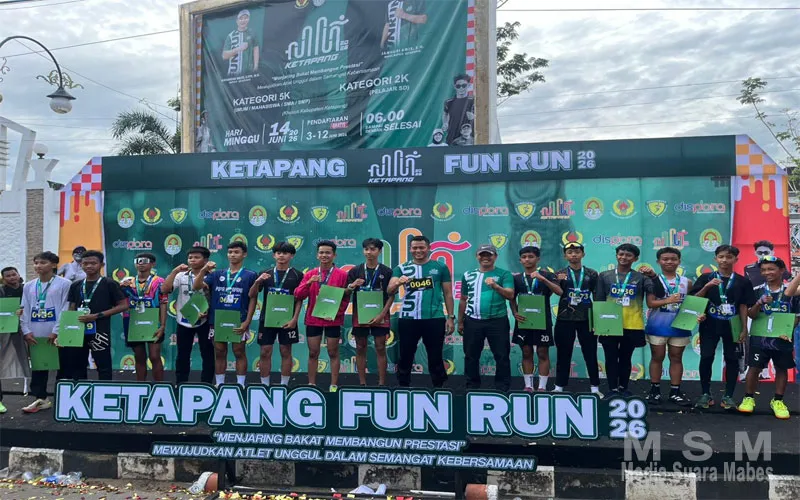 Mewakili Kapolres Ketapang, Wakapolres Ketapang Hadiri Kegiatan Fun Run 2K dan 5K
