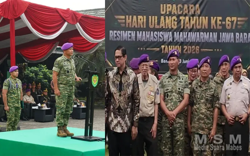 Pangdam III/Siliwangi Pimpin Upacara HUT Ke-67 Menwa Mahawarman Jawa Barat TA 2026