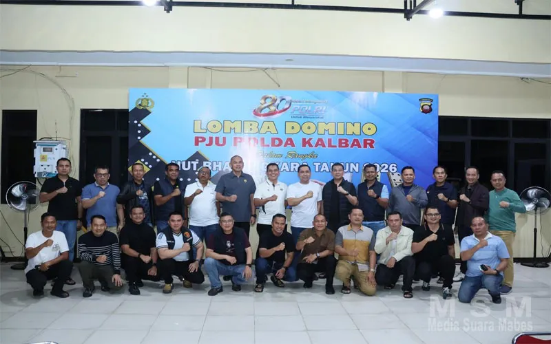 Sambut Hari Bhayangkara ke-80, PJU Polda Kalbar Pererat Silaturahmi Lewat Lomba Domino dan Nobar Piala Dunia 2026