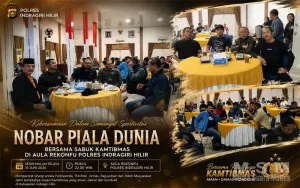 Nobar Piala Dunia 2026 di Polres Inhil Perkuat Sinergi Forkopimda, Ormas, dan Masyarakat