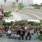 Polres Ketapang Gelar Nobar Piala Dunia di Bundaran Taman Kedondong Bersama Masyarakat