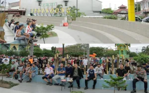Polres Ketapang Gelar Nobar Piala Dunia di Bundaran Taman Kedondong Bersama Masyarakat