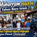 Tahun Baru Islam Bersama Siswa MI. Personil Pos Binpotmar Pesaguan dan Siswa MI Sambut Tahun Baru Hijriah dengan Penuh Semangat