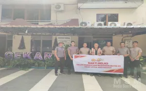 Sambut Hari Bhayangkara ke-80, Sat Samapta Polres Ketapang Gelar Bakti Religi di Gereja GEKARI