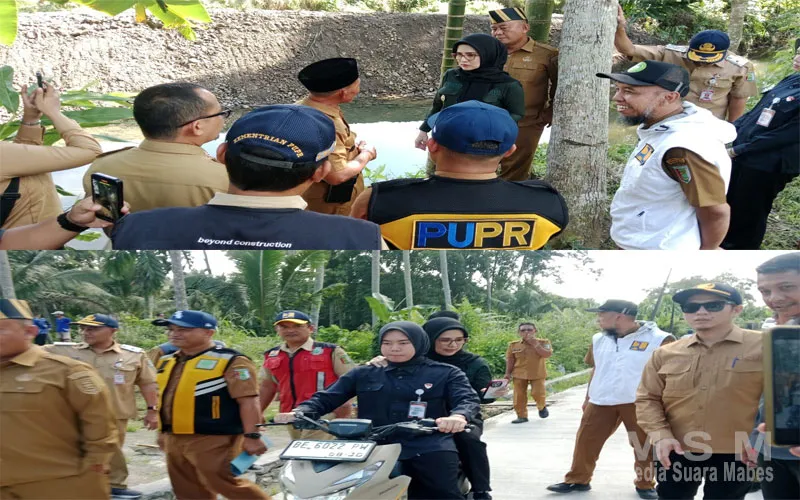 Bupati Pesawaran Tinjau Tanggul Roboh di Kecamatan Punduh Pedada