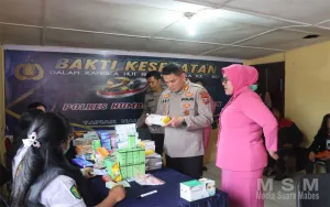 Polres Humbahas Gelar Bakti Kesehatan Serentak Sambut HUT Bhayangkara ke-80