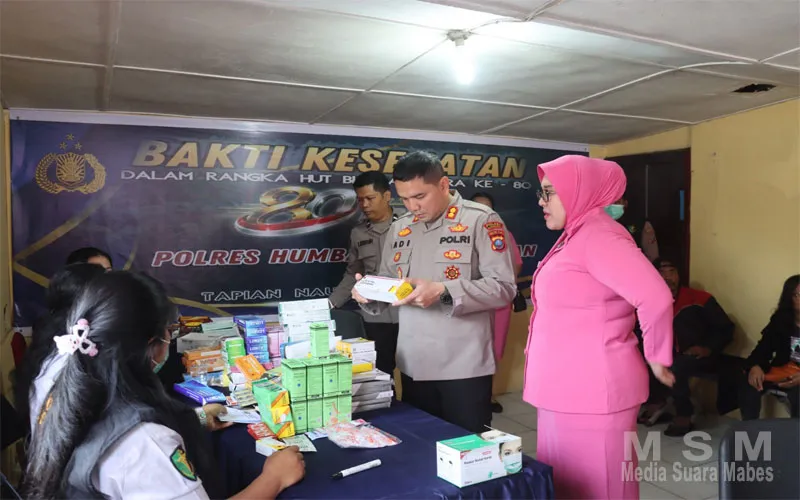 Polres Humbahas Gelar Bakti Kesehatan Serentak Sambut HUT Bhayangkara ke-80