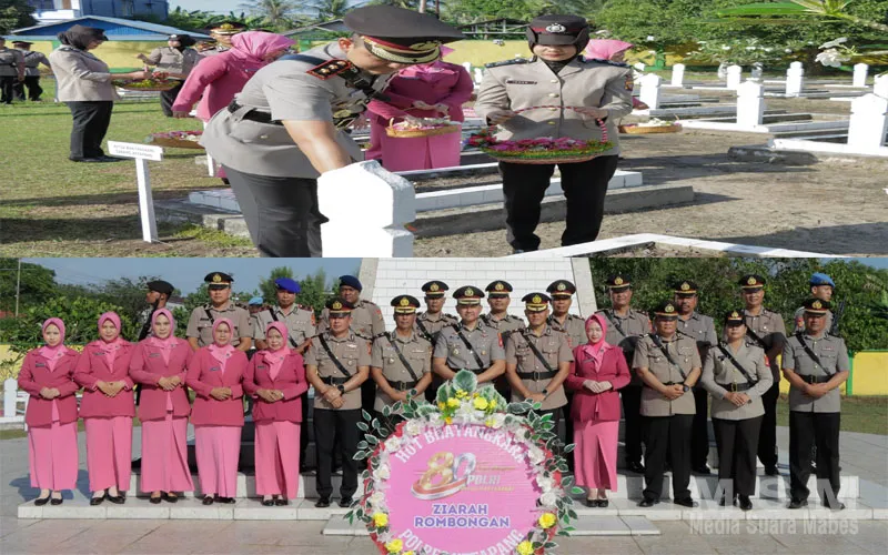 Kapolres Ketapang Pimpin Upacara Ziarah Dan Tabur Bunga Dalam Rangka Hari Bhayangkara Ke-80 Tahun 2026