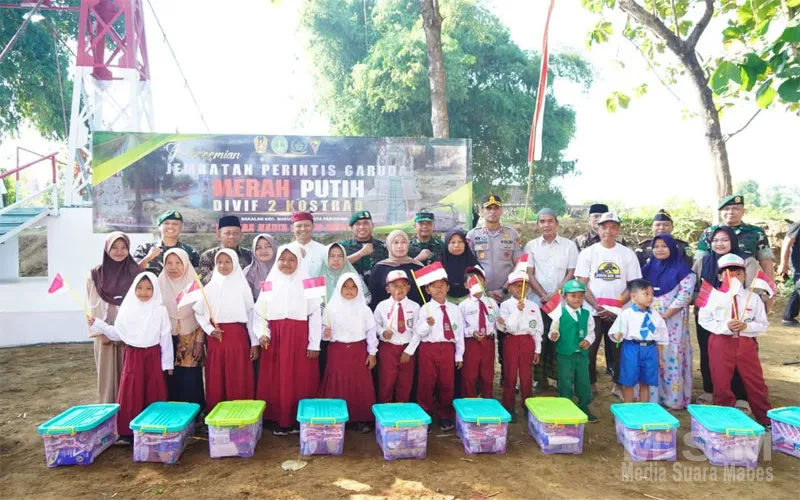 Pangdivif 2 Kostrad Resmikan Jembatan Perintis Garuda Untuk Buka Akses Dan Dorong Kemajuan Masyarakat Pasuruan