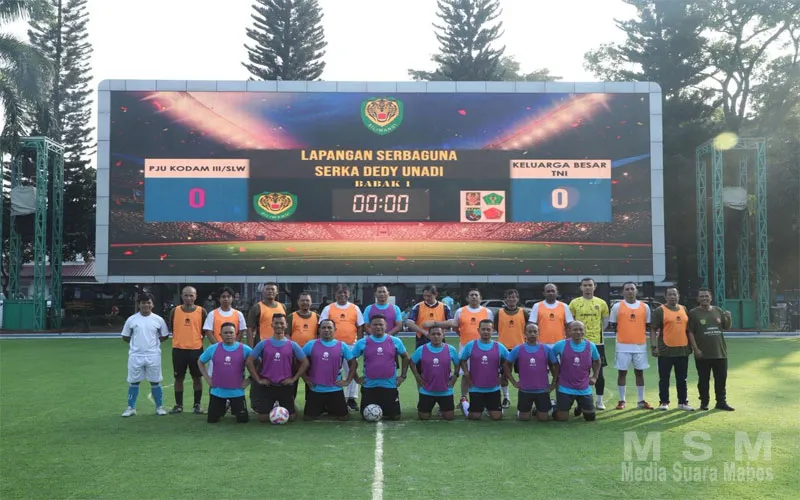 PJU Kodam III/Siliwangi dan Keluarga Besar TNI Perkuat Soliditas melalui Mini Soccer