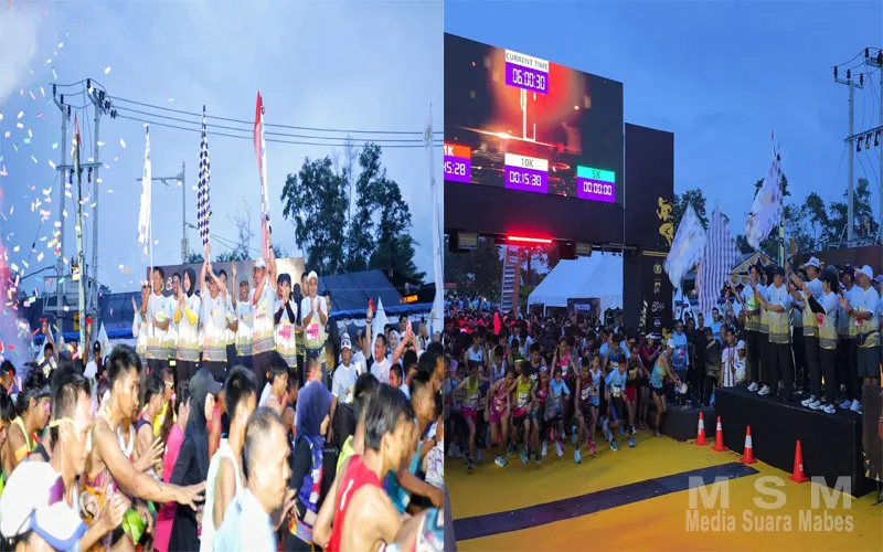 Semarak HUT Bhayangkara Ke 80, Ribuan Pelari Meriahkan Bhayangkara Babel Run 2026