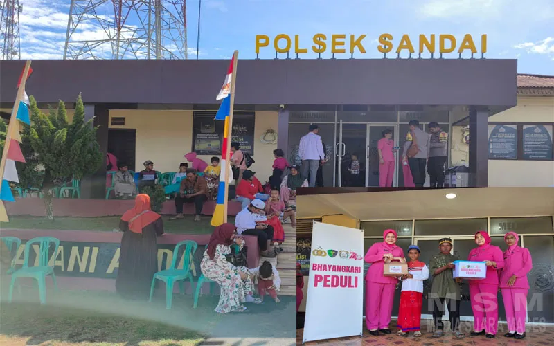 Senyum Bahagia Warnai Hari Bhayangkara Ke-80, Polsek Sandai Gelar Sunatan Massal Gratis untuk 37 Anak dari Keluarga Kurang Mampu