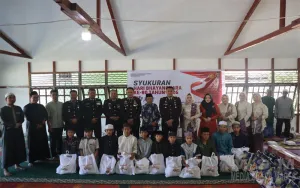 Waka Polres Ketapang Gelar Syukuran Hari Bhayangkara Ke-80 bersama anak – anak Santri di Ponpes An-Nawawi