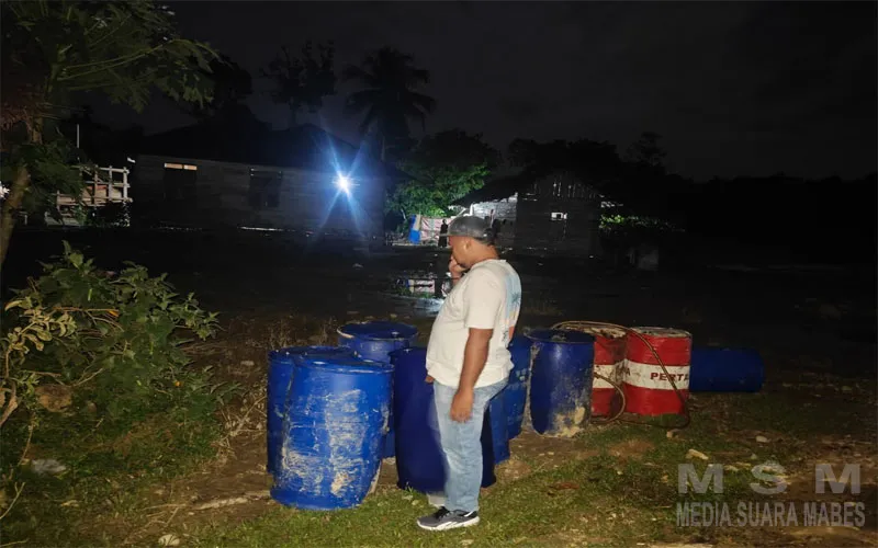 Kembali Bertindak, Satreskrim Polres Nagan Raya Temukan 2.000 Liter Diduga BBM Bio Solar Bersubsidi tak bertuan. !!