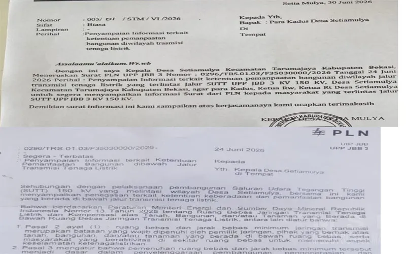 Warga kapling mandiri desa setiamulya Pertanyakan Proses Pengadaan Lahan Proyek SUTT PLN, Klaim Sosialisasi dan Ganti Rugi Tidak Berjalan Sesuai Ketentuan