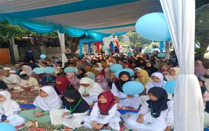 Tebar Kasih di Tahun Baru Islam 1448 H, Festival Anak Yatim DKM Masjid Rabiatul Adawiyah Cileungsi Berlangsung Meriah, 250 Anak Yatim Tersenyum Bahagia
